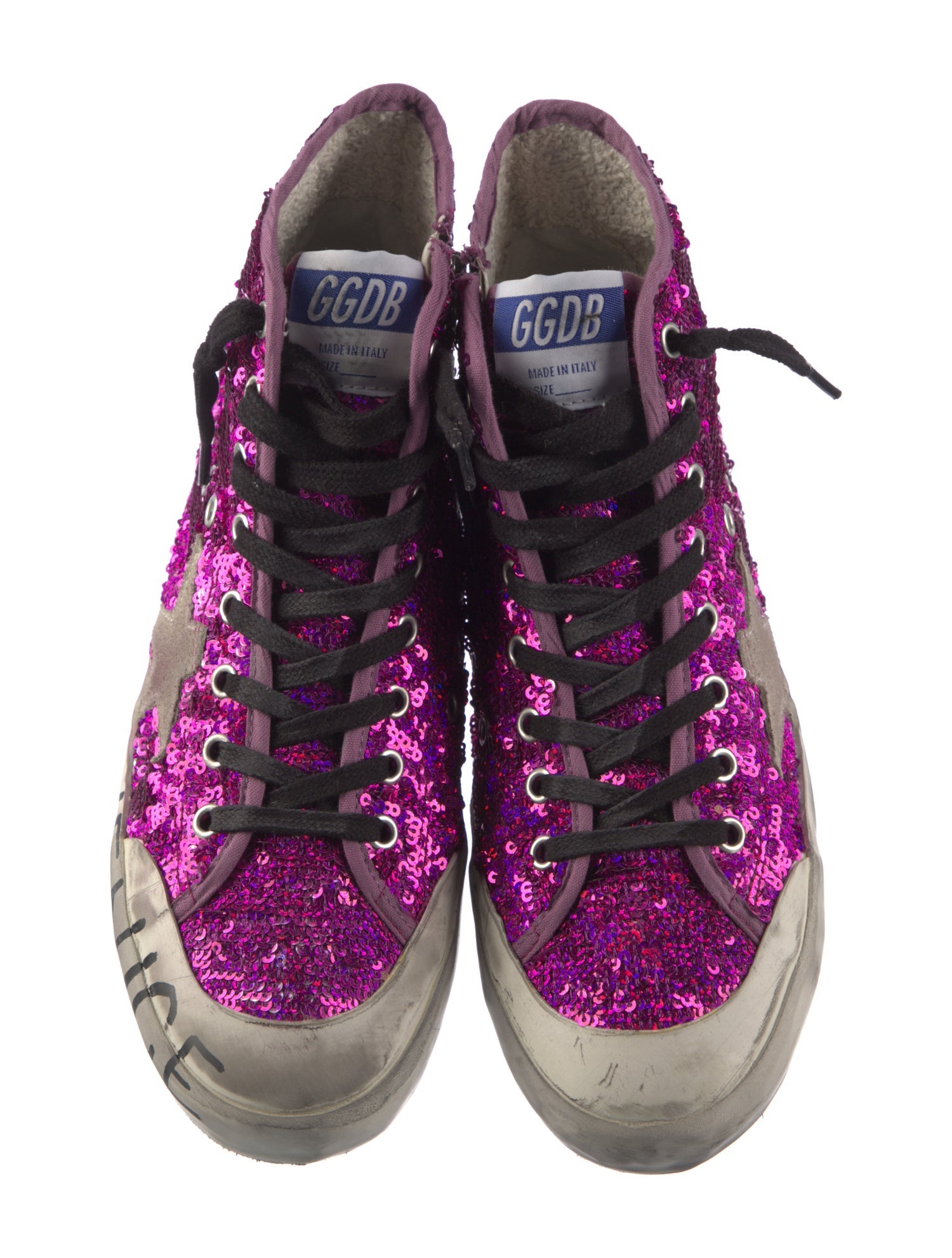 Golden Goose Sequins Printed Sneakers